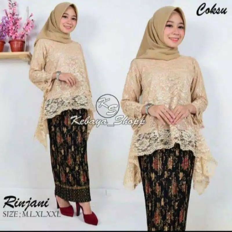 SET KEBAYA RINJANI KEBAYA BRUKAT MODERN KEBAYA PESTA KEBAYA MODERN