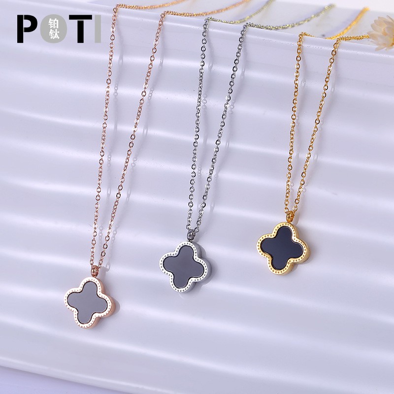 [New] Kalung fashion aksesoris titanium mini korea hadiah wanita cewek 316L anti karat KK016