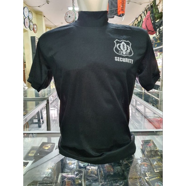 Kaos oblong Security Hitam Tulisan |Kaos dalaman Security Hitam Leher Tinggi |Kaos Security