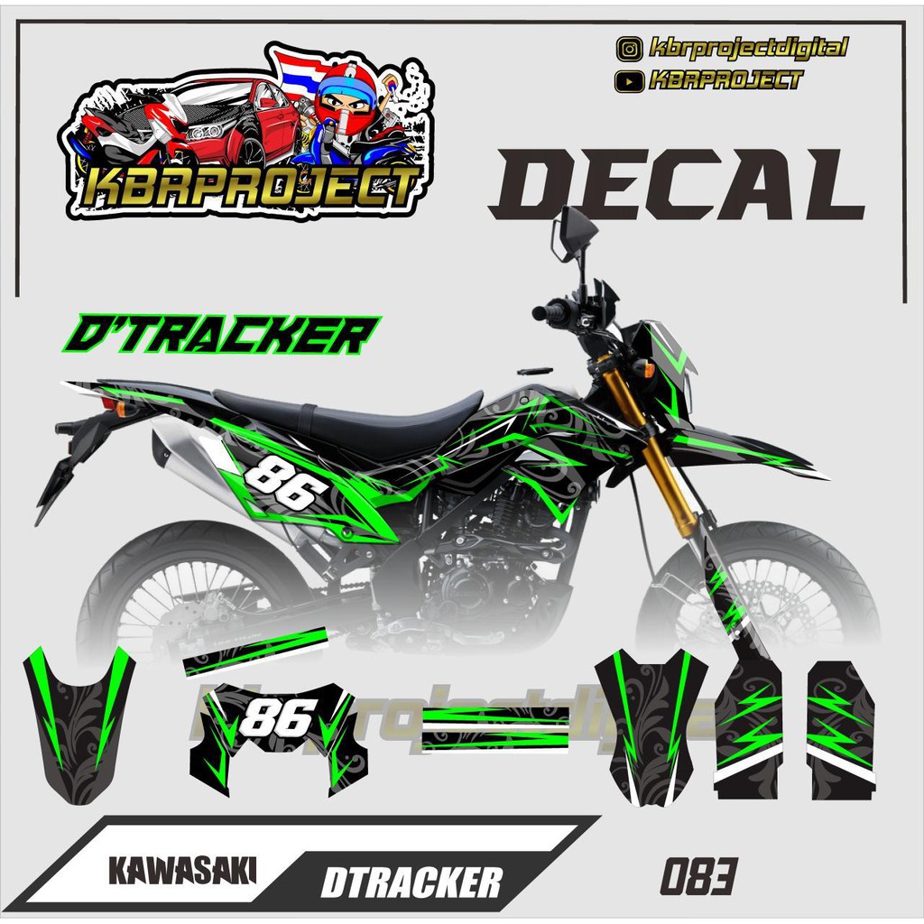 DECAL DTRACKER NEW/SE 083 FULL BODY HIJAU