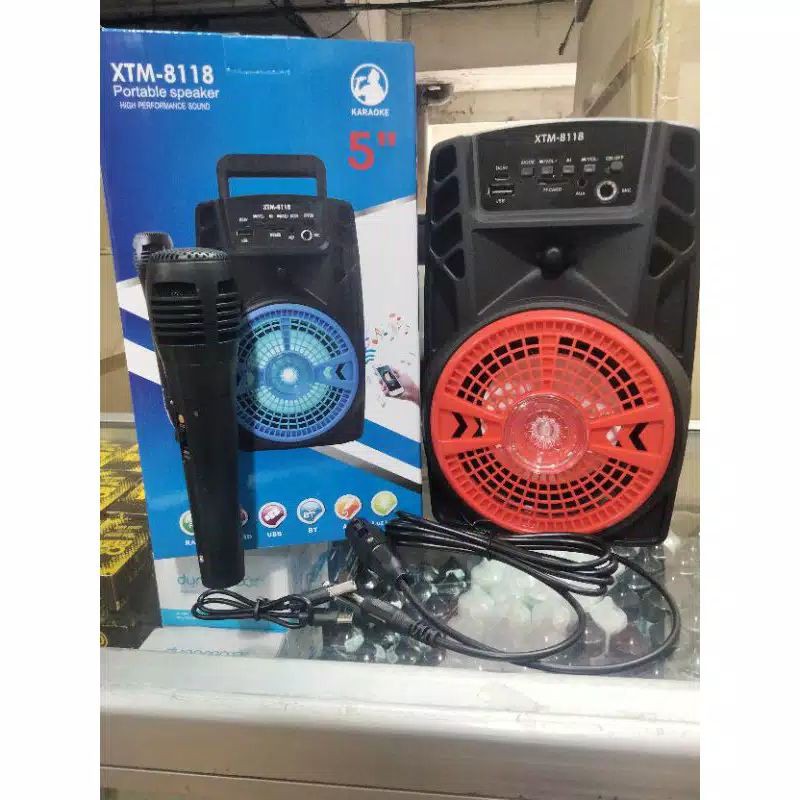 Speaker Bluetooth XTM-8118 Free Mic // Speaker Karaoke Free Mic