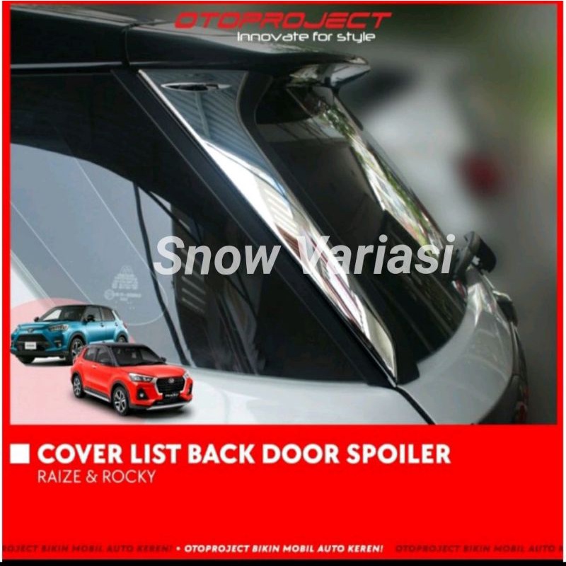 Cover List Back Door Spoiler Otoproject Toyota Raize