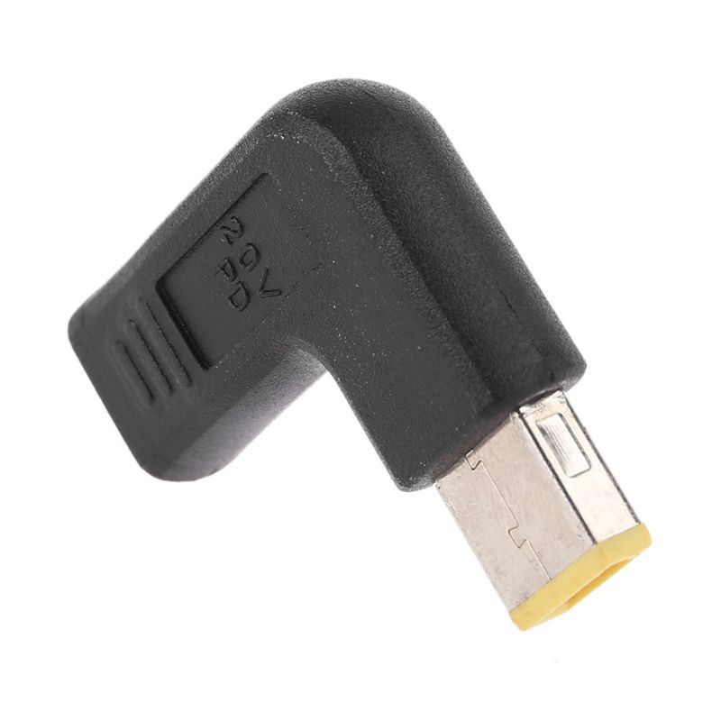 Adapter Power Tipe C Female Ke Square Dc Male Pd Untuk Le-Novo Thinkpad Notebook
