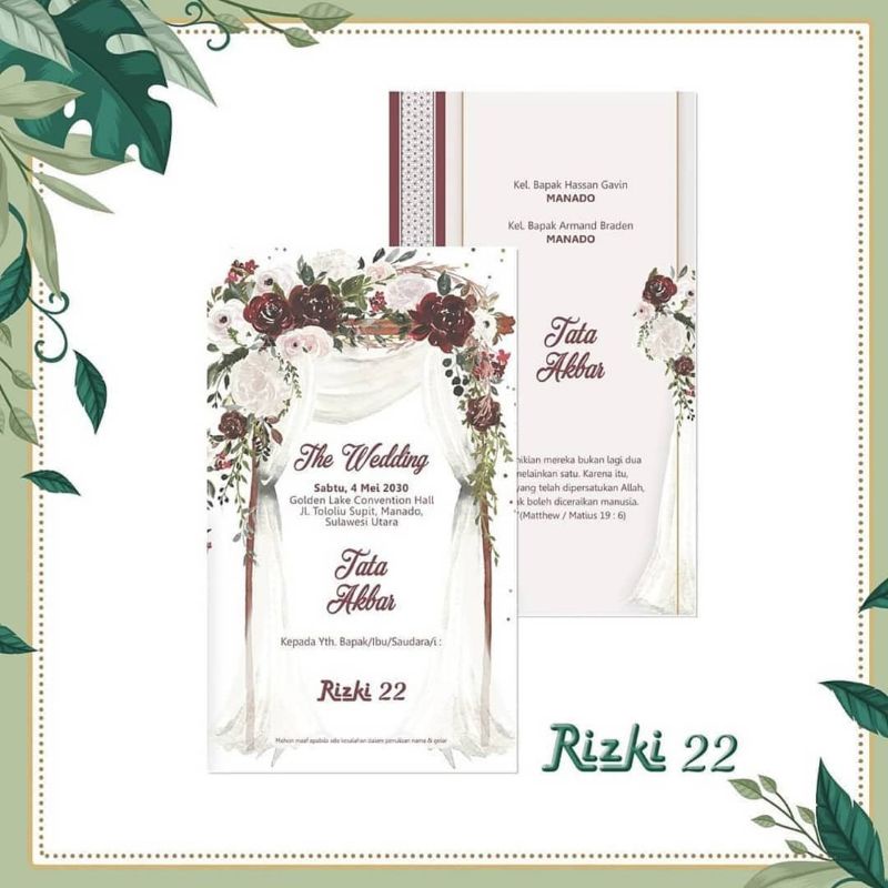 

Undangan Rizki 22 BISA COD || Undangan Murah Berkualitas