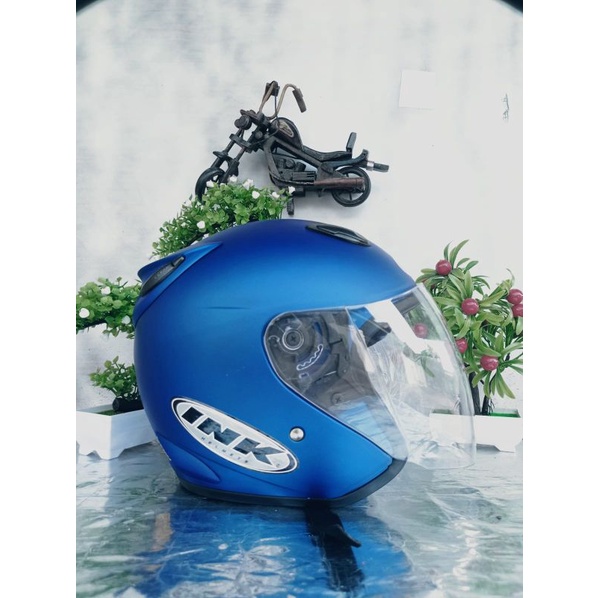 HELM INK CENTRO SNI WARNA LENGKAP fre kardus-Biru dop