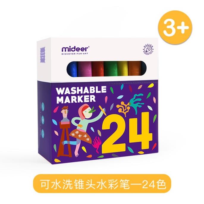 

TweedyToys - Mideer Washable Marker isi 24 warna