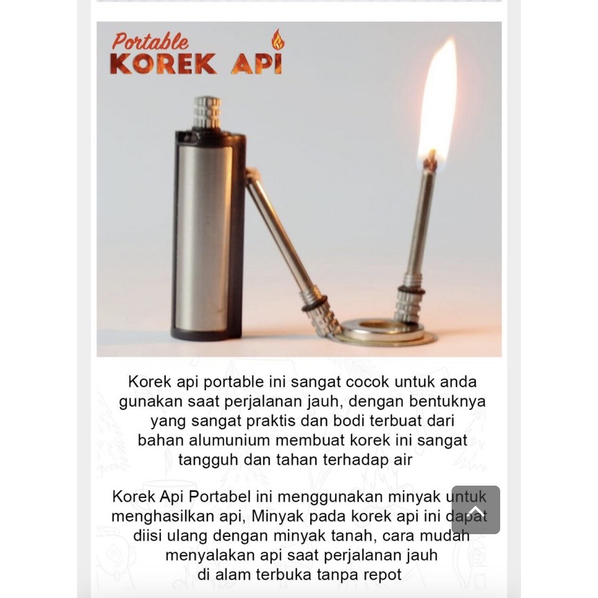 PORTABLE KOREK API KOREK API PORTABLE MANCIS ALUMUNIUM PORTABLE