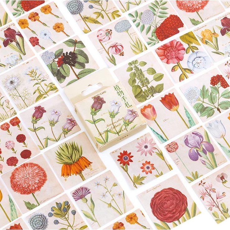 

[SCRIBBLE_ID] 46 Pcs TULIP FLOWER Stiker Dekor Dekorasi Deco Sticker DIY Scrapbook Stiker Jurnal Diary Planner Bentuk Kotak BuJo - A0032