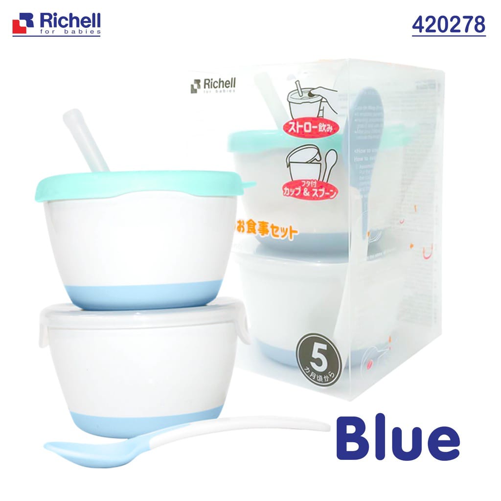 RICHELL MEAL TRAINING SET  // Gelas &amp; Mangkok Bayi // AQ CUP DE MUG