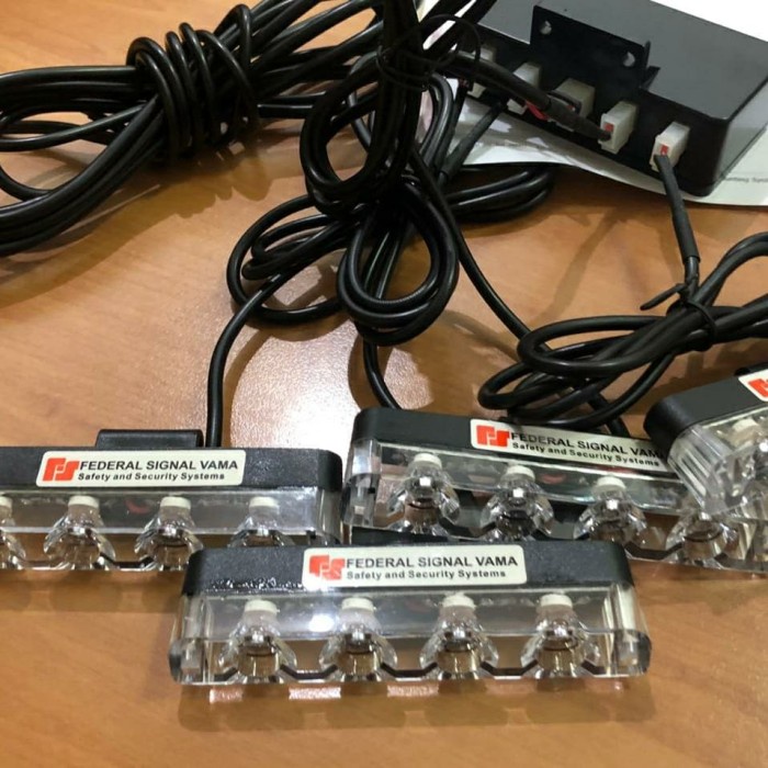 lampu led strobo mobil / motor isi 4pc warna biru