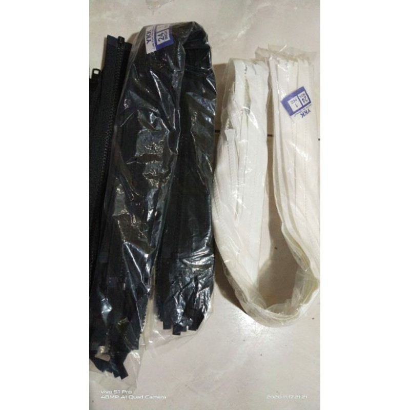 sleting  jaket 60 cm  YKK - per 1 biji resleting ykk 60 cm  - sleting jaket ykk - sleting ykk murah