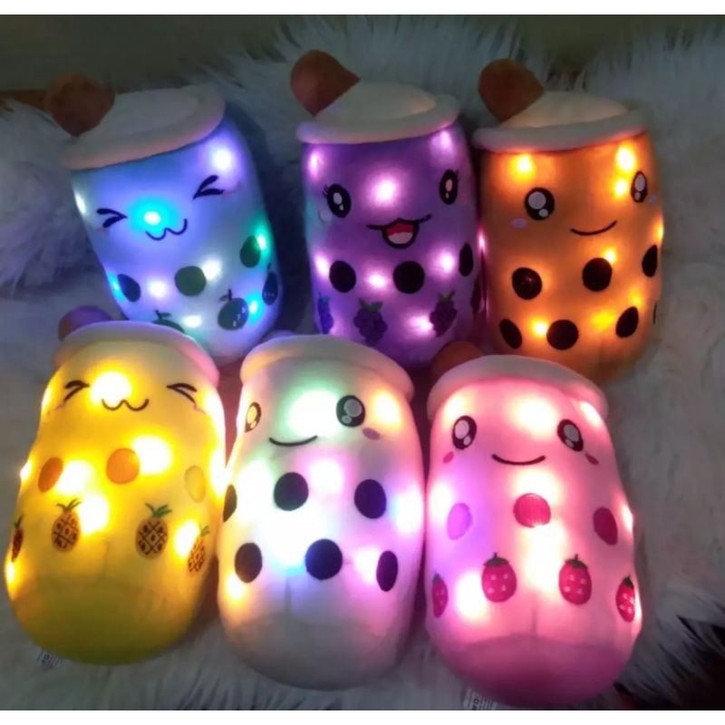 Boneka Boba  LED Bubble Milk Tea Brown Sugar