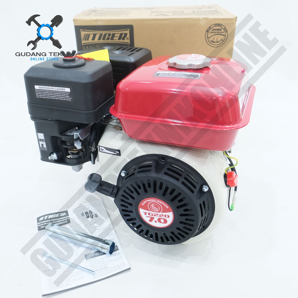 Engine TIGER TG220 7.5 Hp / Mesin Penggerak Serba Guna 7.5Hp / Engine Gasoline Bensin TIGER TG 220 4Tak