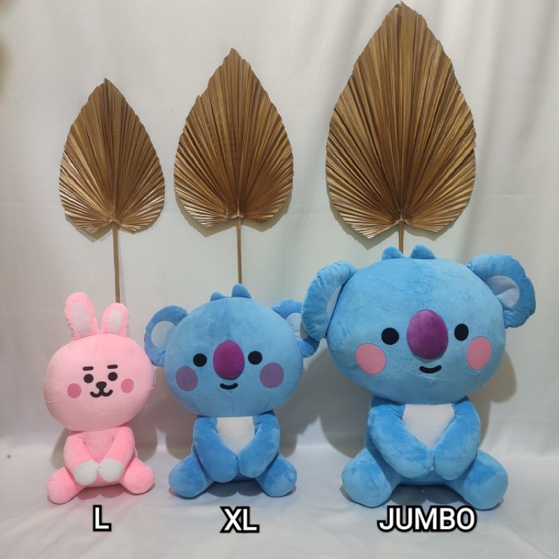Mainan Boneka BT21 / BTS Unofficial Cooky Sooky Chimmy Tata Mang Rj Van Koya M L XL Jumbo Giant