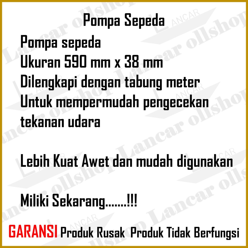 Pompa Ban Tabung Meter Sepeda Motor Mobil Manual Hidrolik Lengkap Kompaan Angin Kompa Tangan