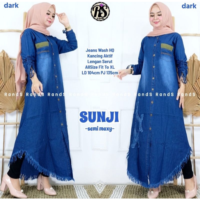 GAMIS JEANS TERBARU UNTUK WANITA MUSLIMAH DEWASA  BAJU MAXY  KEKINIAN  MODIS DAN TERPOPULER DENGAN K