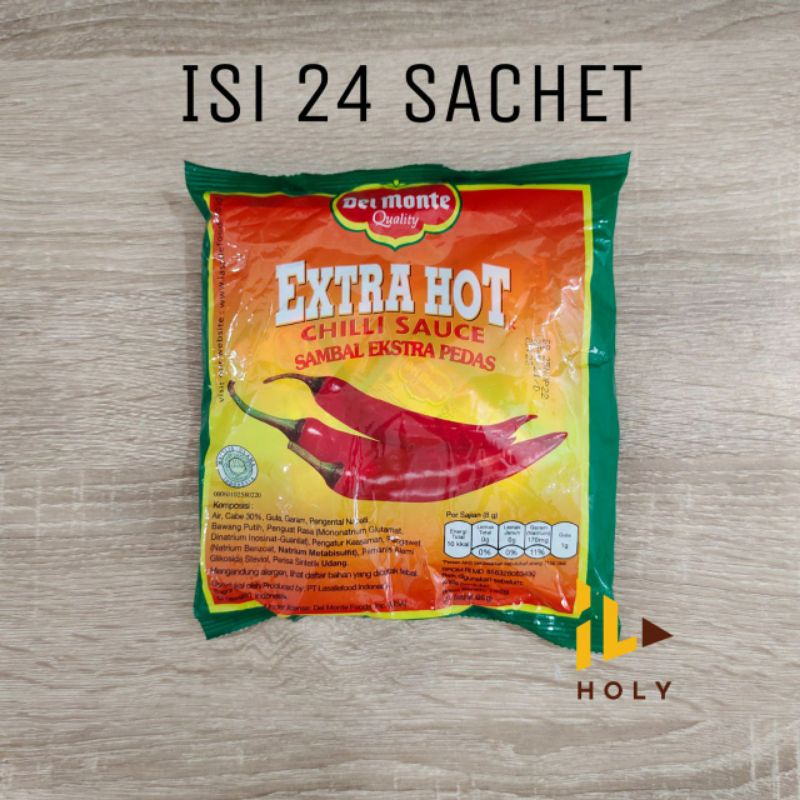 

Del Monte Saus Extra Hot Pedas (Sachet 24x8gr) / Saus Saos Sambal Extra Hot
