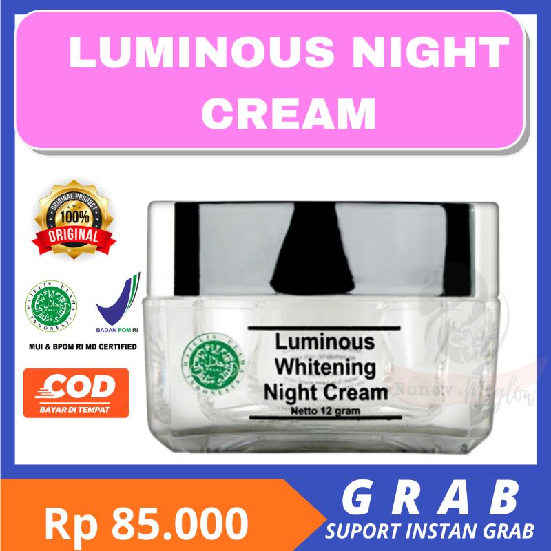 MS GLOW NIGHT CREAM LUMINOUS / LUMINOUS WHITENING NIGHT CREAM MS GLOW / KRIM MALAM LUMINOUS MS GLOW 