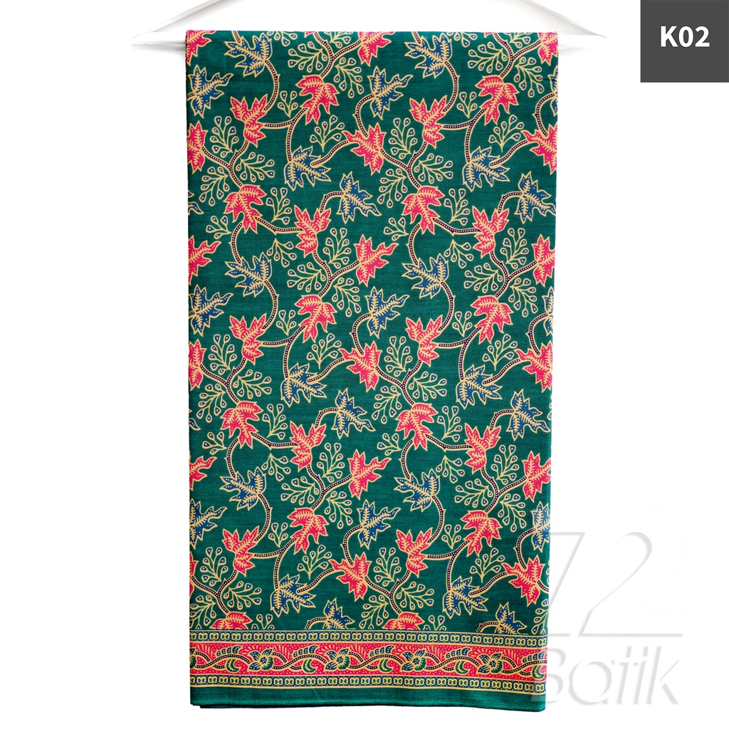 BAHAN BATIK PREMIUM Katun Motif Sekar Nitik Warna Merah Hijau Kuning Biru 724941 Cap 72 Jarik Jarit Samping Kebat Panjang Batik Katun Modern Premium Bahan Seragam Batik Pernikahan Kantor Keluarga Murah Kamen Jadi Batik Bali Lembaran