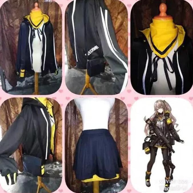 ON SALE✨ kmeja cewek Costume Cosplay UMP45 tanpa kemeja girls frontline - Wig KEMEJAWANITAMURAH