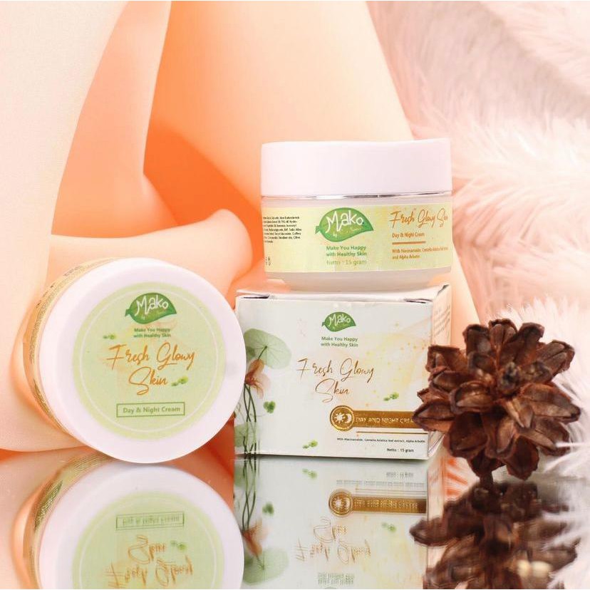 Fresh Glowy Skin Day Night Cream Mako By Seris Isi 15 Gram Shopee Indonesia