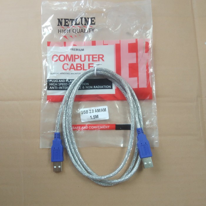 Netline Kabel USB Male to USB Male 1,5meter