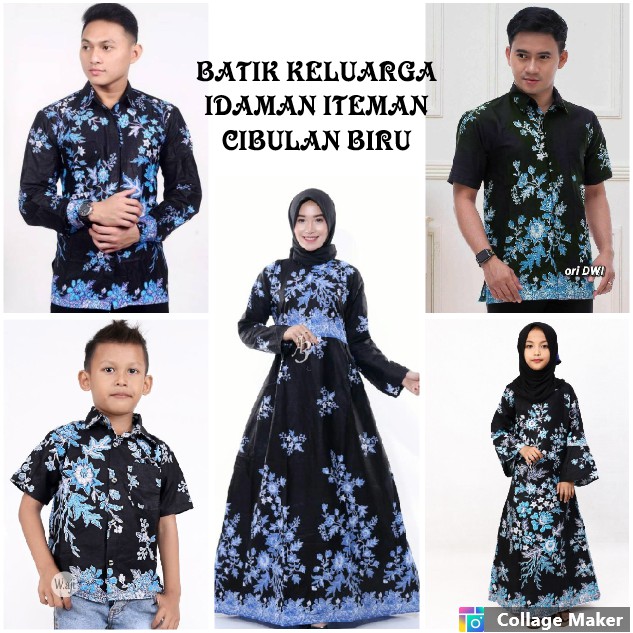 BAJU BATIK KELUARGA COUPLE 2 ANAK CEWEK COWOK MOTIF BAJU BATIK KELUARGA COUPLE 2 ANAK CEWEK COWOK MOTIF