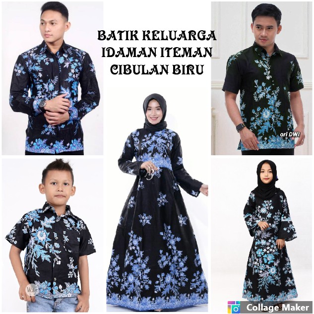  BAJU  BATIK KELUARGA  COUPLE  2 ANAK  CEWEK COWOK  MOTIF 