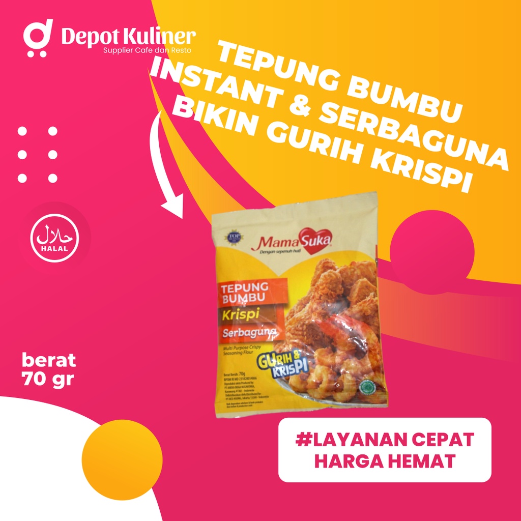 Tepung Bumbu Serbaguna MamaSuka 70 Gr Gurih Krispi