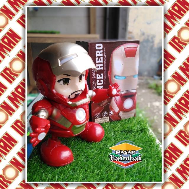 [COD]] Robot dance IRONMAN bisa JOGET  MAINAN ANAK ROBOT MURAH HULK SPIDERMAN BUMBLEBEE BANJARMASIN