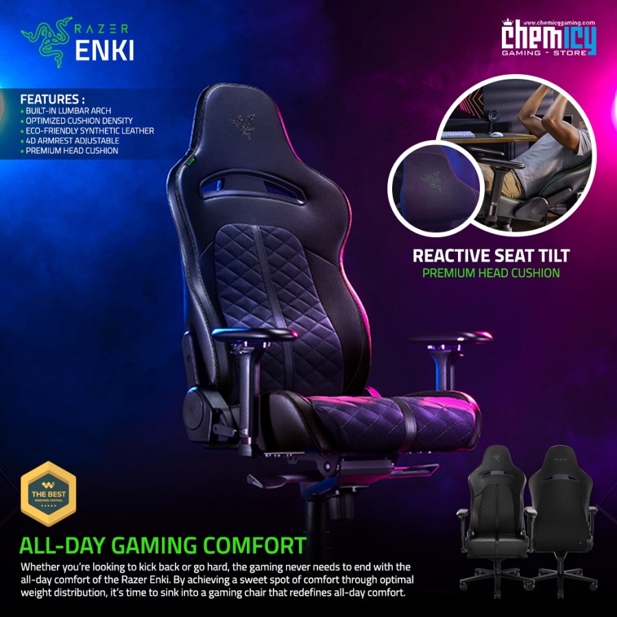 Razer Enki Gaming Chair / Kursi Gaming