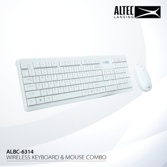 Altec Lansing Paket Keyboard + Mouse Wireless ALBC6314 Silent