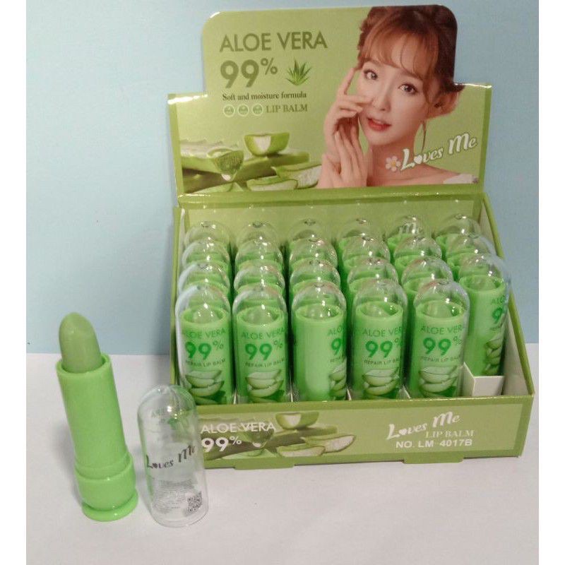 LIPBALM ALOEVERA 99% BY LOVES ME BPOM