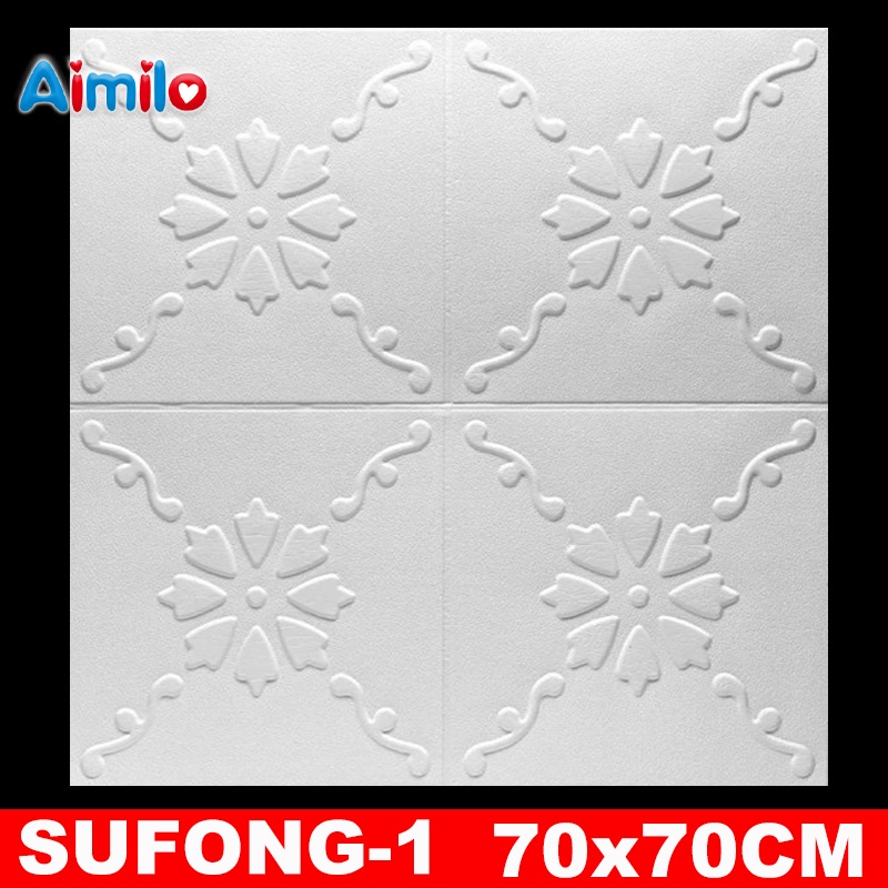 (Aimilo) Wallpaper Dinding 3D Foam Motif Batu Bata Walpaper 3D Foam Murah High Quality-SUFONG-1