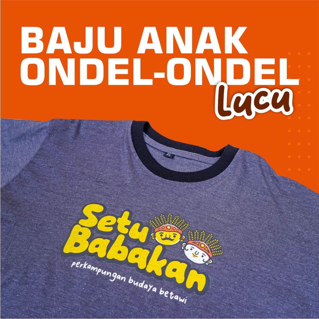 Kaos motif Ondel Ondel/ T-shirt anak motif ondel-ondel