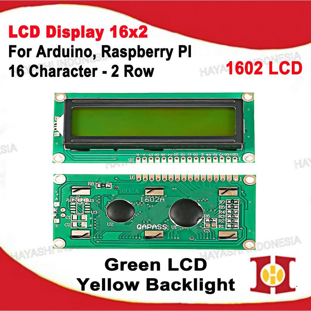 LCD 1602 Display 16x2 Backlight Hijau atau Biru Untuk Arduino