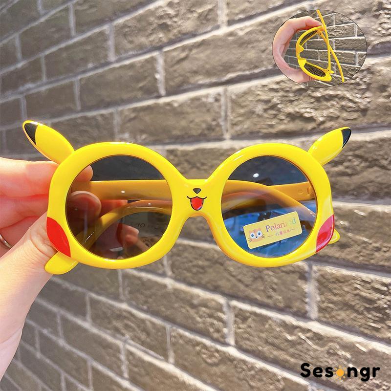 Kacamata Kartun Pikachu Kacamata Perlindungan UV Polarized Sunshade Anak-anak - SG