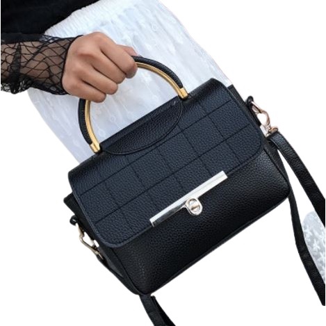 TAS SELEMPANG IMPORT WANITA KULIT HITAM PESTA TA009B5 SELENE PREMIUM SLING BAG KOREA HAND MURAH CEWE