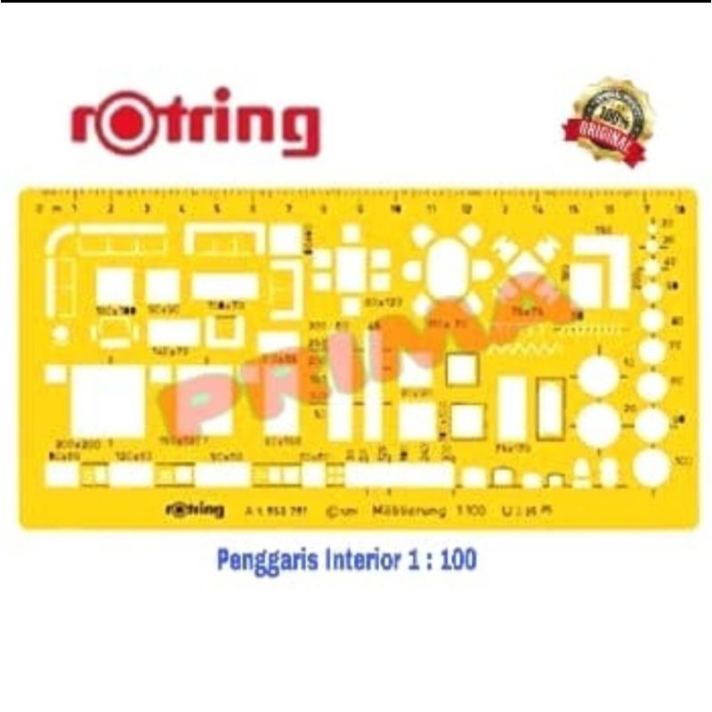 

PENGGARIS TATA LETAK ROTRING CENTRO ASLI JERMAN (1:100)