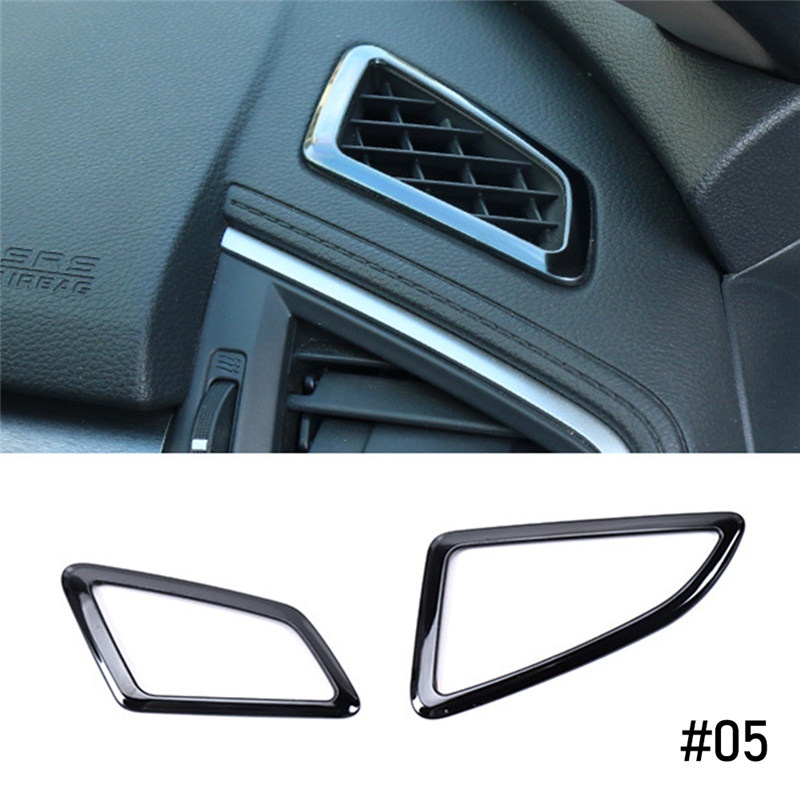 TK 2Pcs Car Center Console Air Vent Outlet Frame Styling Stickers For Honda Civic 2016-2020 10th