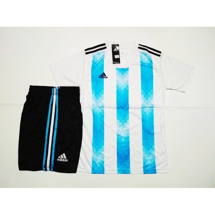 Olahraga Setelan Jersey Bola / Futsal (Cocok Untuk Kaos Tim) AD36 WHITE BLUE