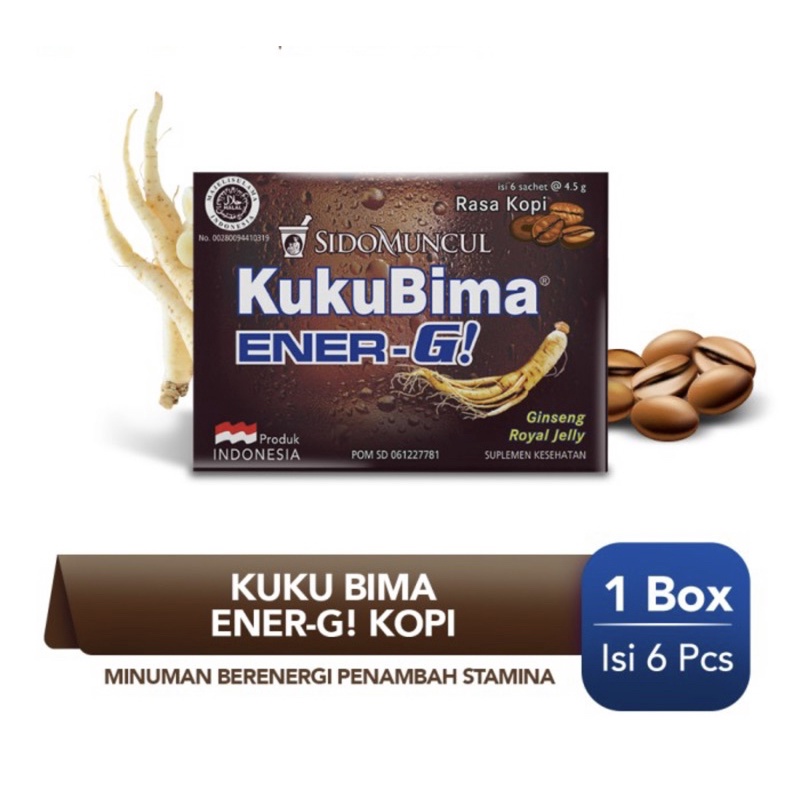 Kuku bima energy kopi box 6 sachet ( minuman penambah stamina )