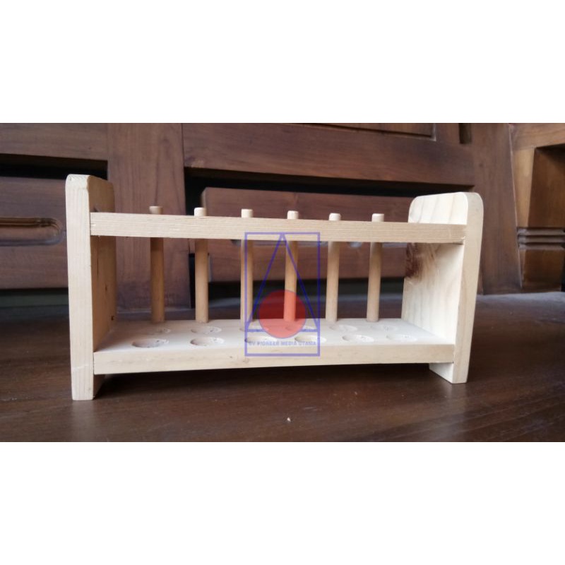 

Rak tabung reaksi kayu 12 lubang