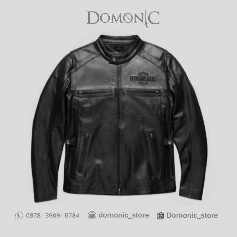 JAKET HARLEY DAVIDSON JAKET KULIT SAPI ASLI SERANGKEN BRAZIL JAKET MOTOR FASHION PRIA MENS LEATHER C