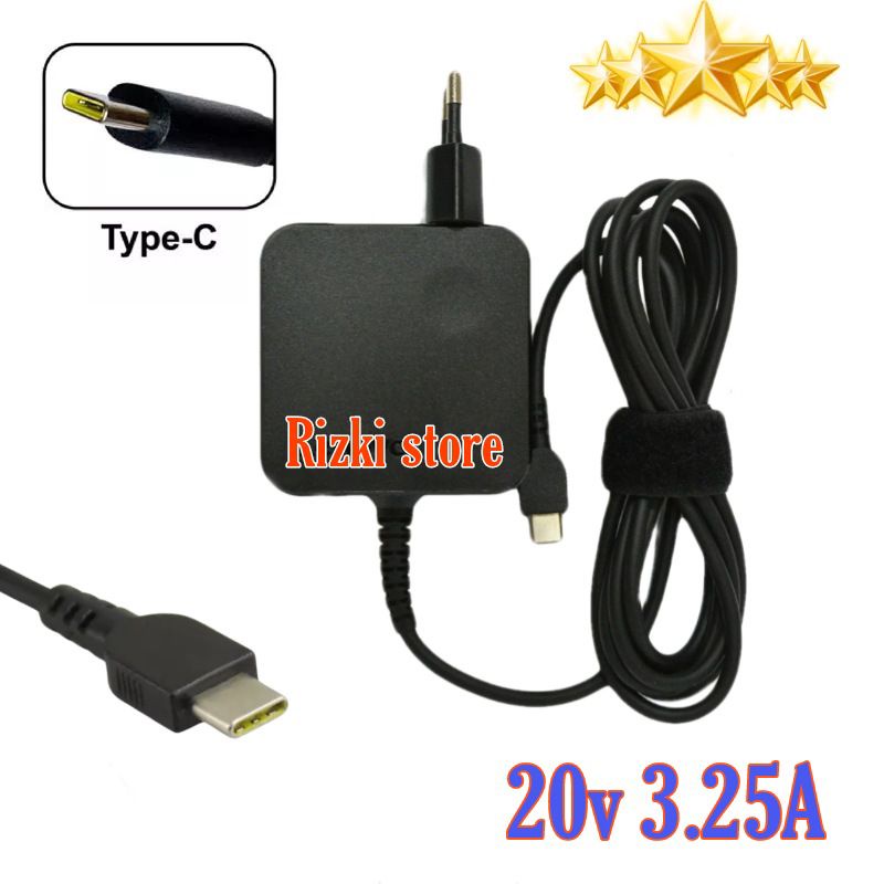 Charger Laptop Lenovo Type - C T470 T480 T480S T580 E485 E580 E585 X270 X280