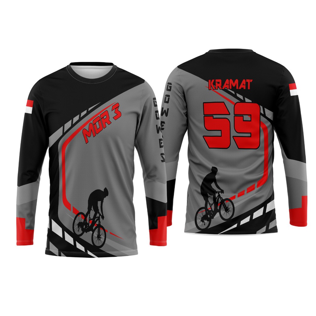 Nusaya - Baju Kaos Jersey Sepeda Seli MTB Downhill Custom Fullprint