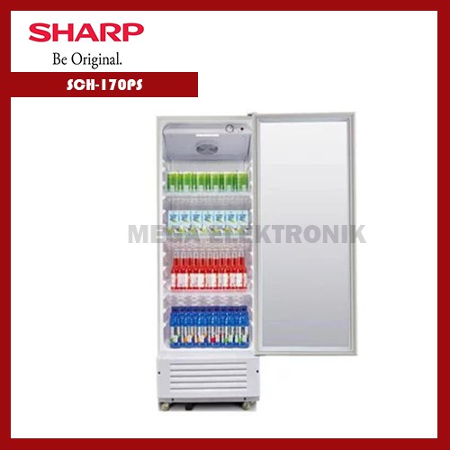 SHARP SCH-170PS SHOWCASE LEMARI PENDINGIN 3 RAK 170LITER