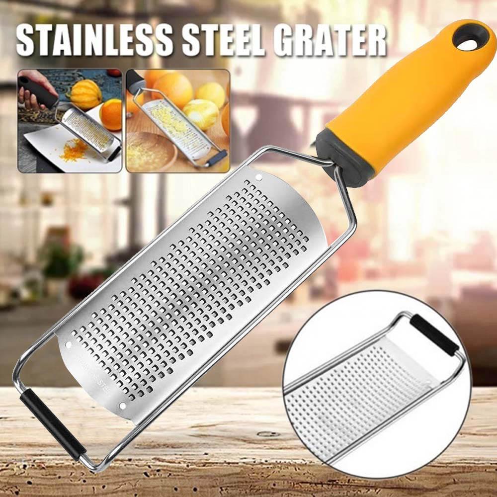 [Elegan] Parutan Keju Jeruk Kacang Serbaguna Stainless Steel Gagang TPR Lembut Jahe Butter Slicer