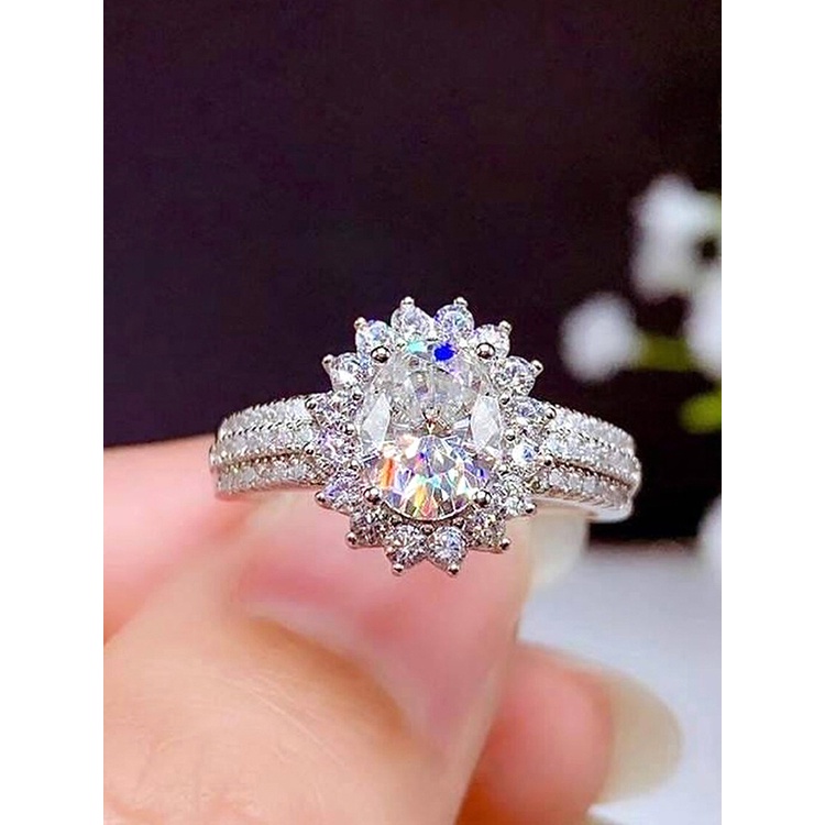 Cincin Wanita Hias Cubic Zirconia Gaya Trendymewah Bling Untuk Pertunanganpernikahanpesta
