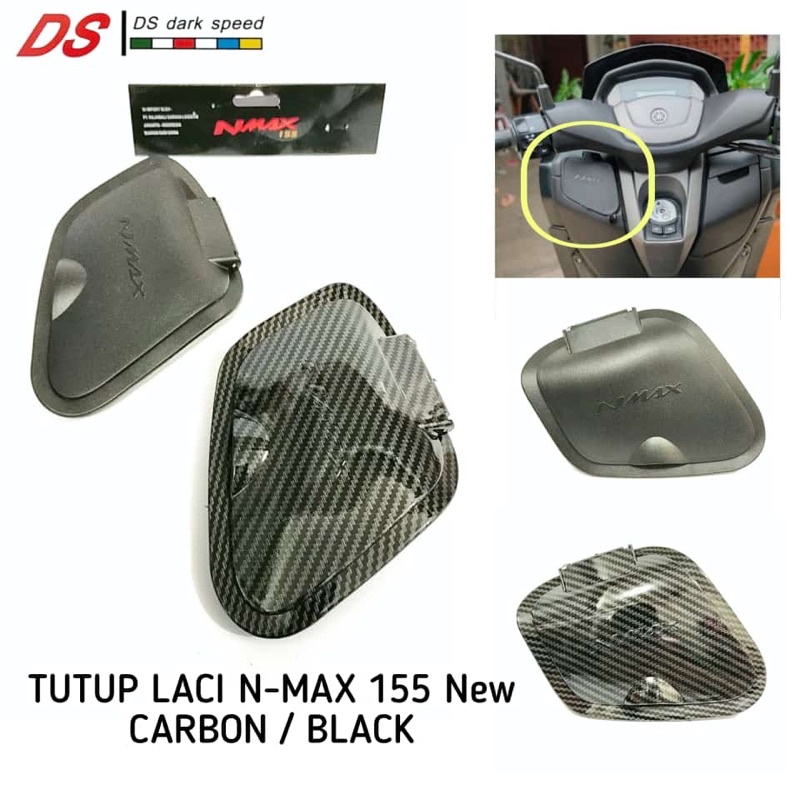 Tutup Laci Nmax New 2020 - 2022 , Cover Bagasi Depan Kiri Carbon Nmax Baru